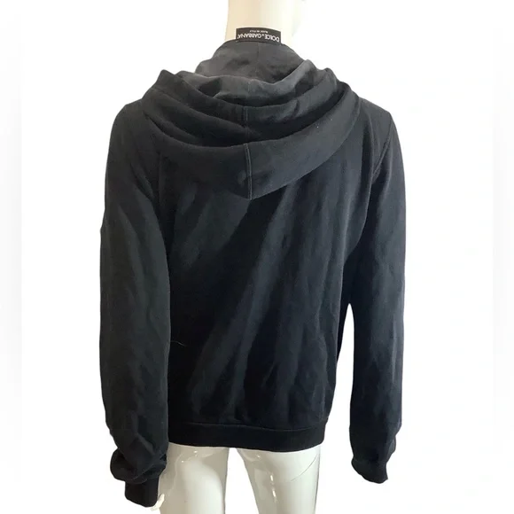 Dolce & Gabbana Black Zip Up Sweatshirt in Cotton Jersey